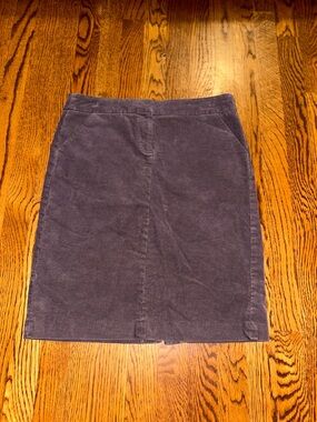 Vintage J. Crew Corduroy Pencil Skirt in Charcoal Gray Size 6